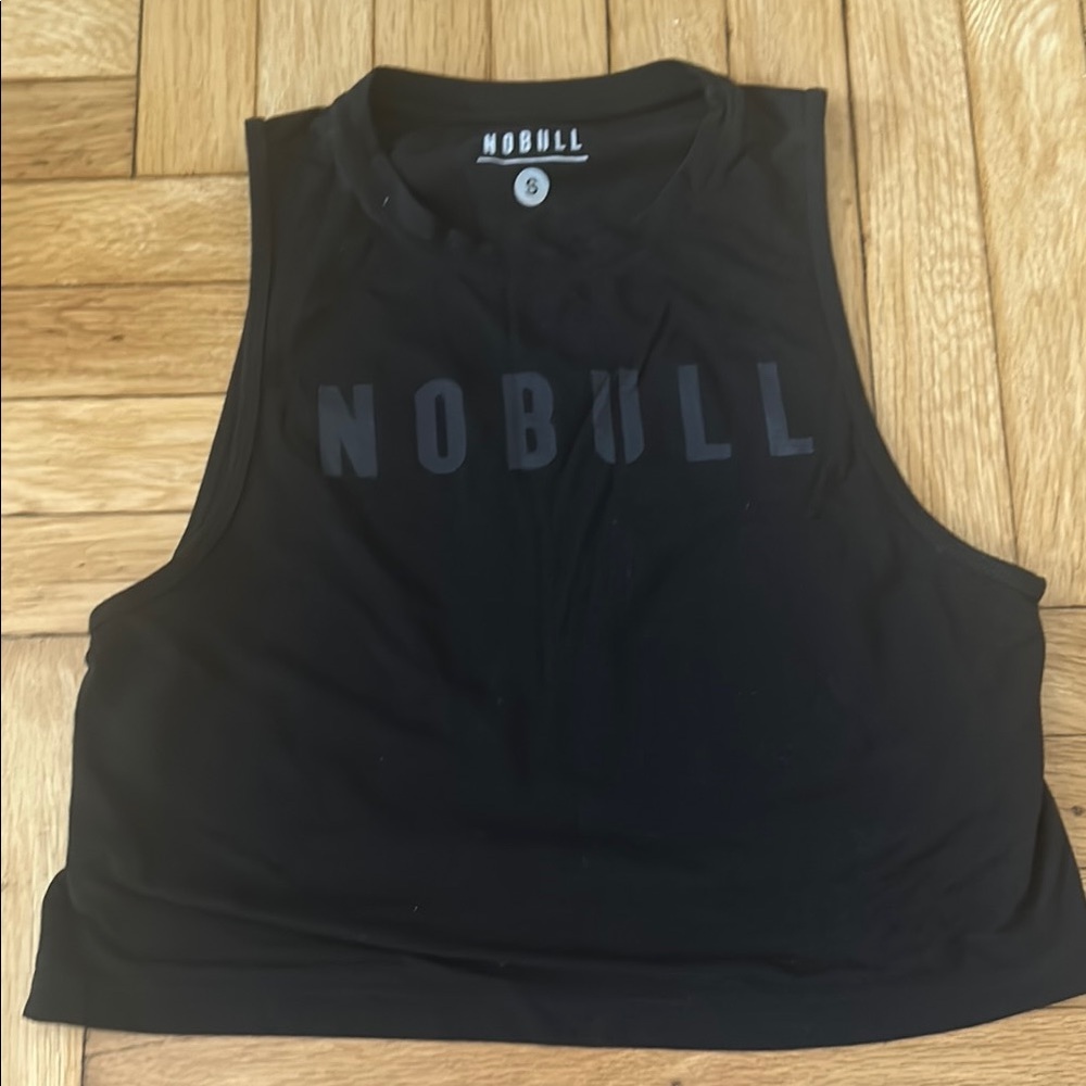 NOBULL Black Sleeveless Muscle Tee Crop